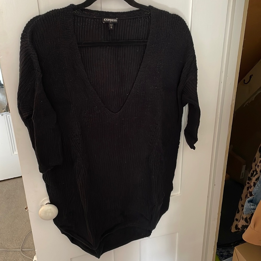 Black tunic sweater
